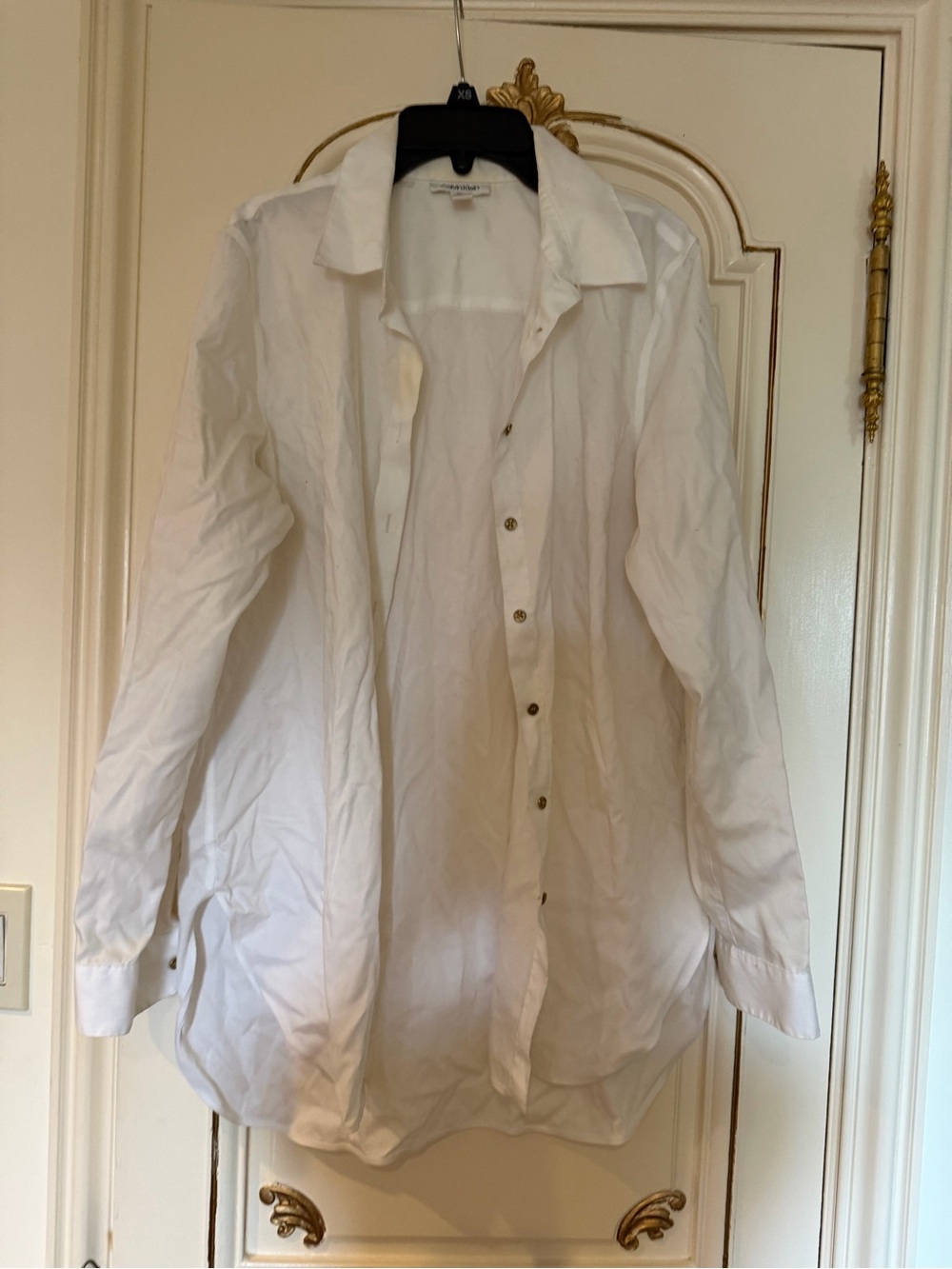 White women’s calvin Klein Button-Down Shirt - Classic Long Sleeve size M